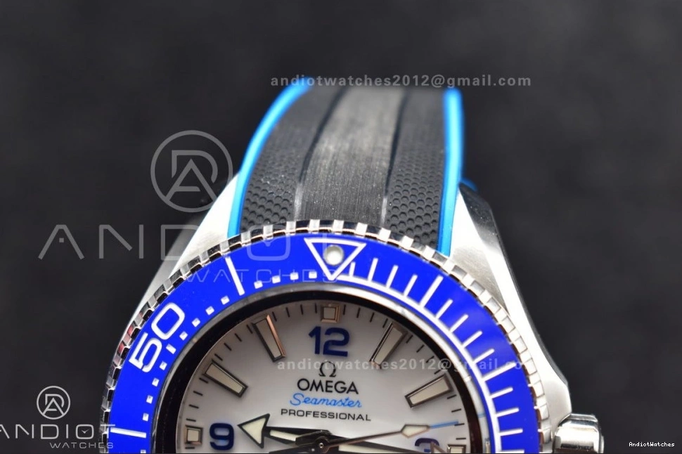 Ultra A 1078 Strap TF Edition Versatile SS 6000M Dial Best Black 1:1 on White Ceramic Deep Seamaster Rubber Bezel Blue 0113